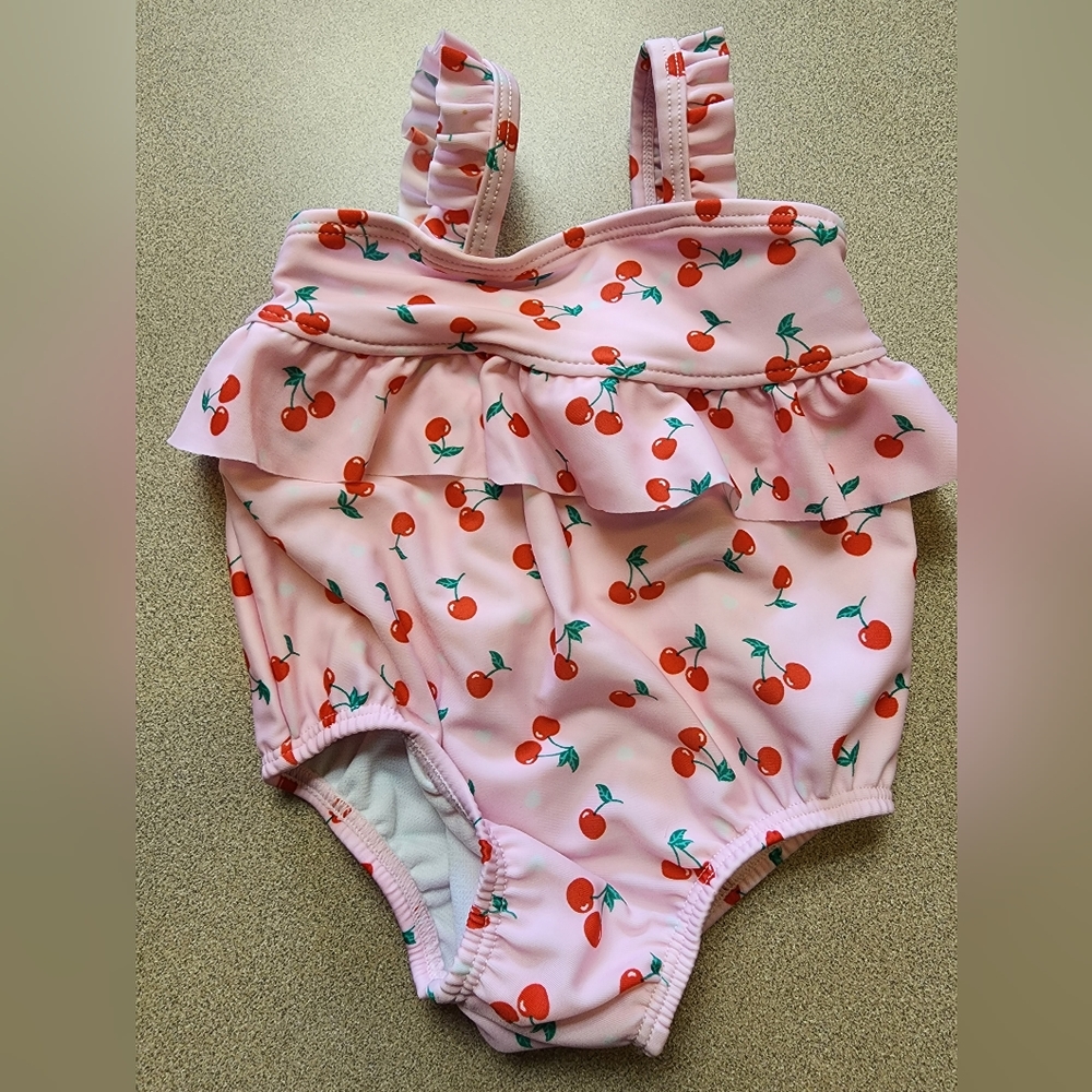 Pink Cherry Swimsuit 0-3mos